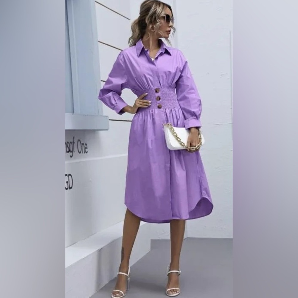 Zara Lavender Long Sleeve Dress